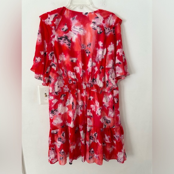 New IroMixed Red Arama Short Sleeve Dress - Picture 4 of 6